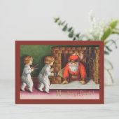 ヴィンテージおもしろいサンタがキッズフラットクリスマスに開催 シーズンカード (スタンド正面)