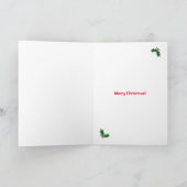 ヴィンテージおもしろいサンタがクリスマスを待たない シーズンカード (内部)