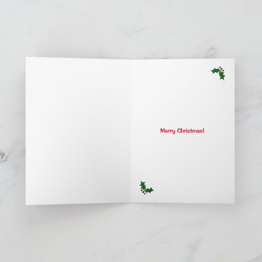 ヴィンテージおもしろいサンタがクリスマスを待たない シーズンカード (内部)