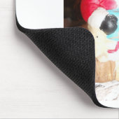 ヴィンテージおもしろいサンタウィズスノーアートプリント マウスパッド (コーナー)