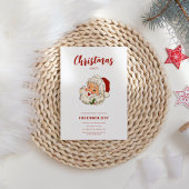 ヴィンテージおもしろいサンタクリスマスパーティー 招待状