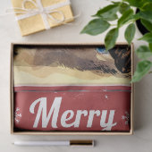 ヴィンテージおもしろいサンタクロースとクリスマスバッグ 薄葉紙 (ギフト)