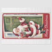 ヴィンテージおもしろいサンタクロースとクリスマスプレゼント 薄葉紙 (正面)