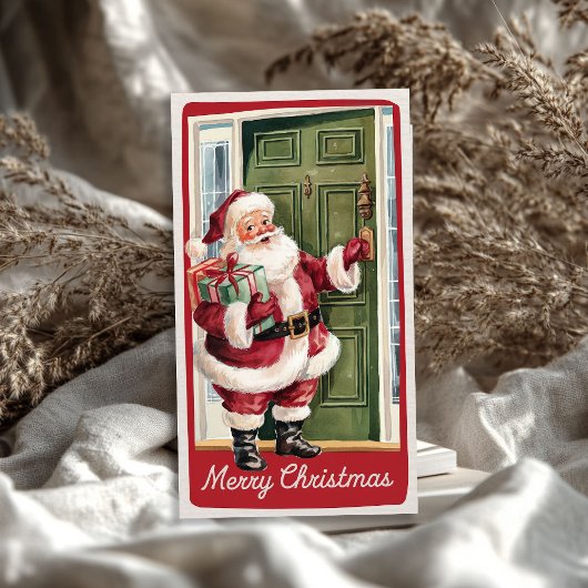 ヴィンテージおもしろいサンタクロースとクリスマスプレゼント 薄葉紙