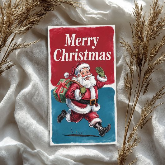 ヴィンテージおもしろいサンタクロースとクリスマスプレゼント 薄葉紙