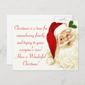 ヴィンテージおもしろいサンタクロース葉書 シーズンポストカード (正面/裏面)