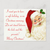 ヴィンテージおもしろいサンタクロース葉書 シーズンポストカード (正面)