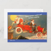 ヴィンテージおもしろいサンタクロース1910年のコピー ポストカード (正面/裏面)