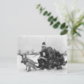 ヴィンテージおもしろいサンタターキースリー ポストカード (スタンド正面)