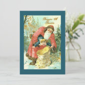 ヴィンテージおもしろいサンタバギンアバディーホリデーカード シーズンカード (スタンド正面)