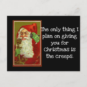 ヴィンテージおもしろいサンタ休日はがき ポストカード