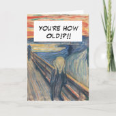 ヴィンテージおもしろいザスクリームエイジ誕生日カード カード (正面)