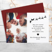 ヴィンテージおもしろいタイポグラフィ1枚フォトレッドクリスマス シーズンカード