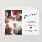 ヴィンテージおもしろいタイポグラフィ1枚フォトレッドクリスマス シーズンカード (正面)