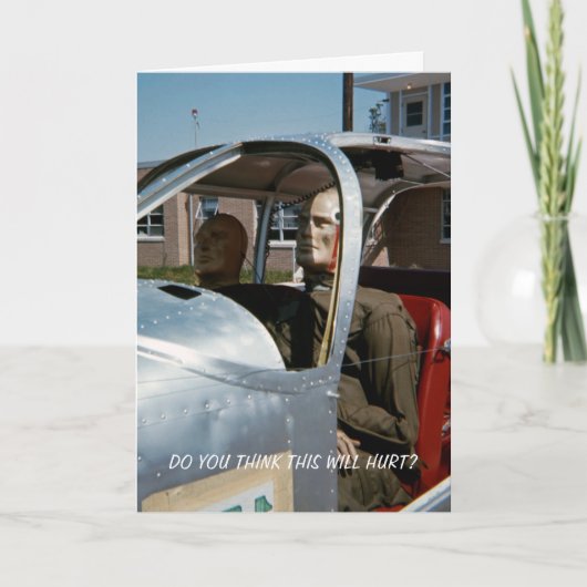 ヴィンテージおもしろいテストダンミーマンネクインドール写真 カード (正面)