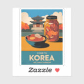 ヴィンテージおもしろいトラベルコリアキムチユーモアレトロ シール (シート)
