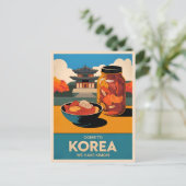 ヴィンテージおもしろいトラベルコリアキムチユーモアレトロ ポストカード (スタンド正面)