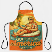 ヴィンテージおもしろいトランプアメリカ湾2025 エプロン (正面)