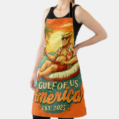 ヴィンテージおもしろいトランプアメリカ湾2025 エプロン (インサイチュ)