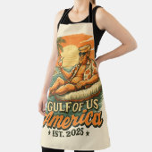 ヴィンテージおもしろいトランプアメリカ湾2025 エプロン (インサイチュ)