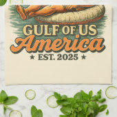 ヴィンテージおもしろいトランプアメリカ湾2025 キッチンタオル (折り畳み)