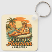 ヴィンテージおもしろいトランプアメリカ湾2025 キーホルダー (裏面)