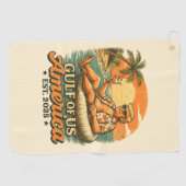 ヴィンテージおもしろいトランプアメリカ湾2025 ゴルフタオル (横)