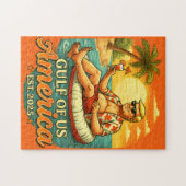 ヴィンテージおもしろいトランプアメリカ湾2025 ジグソーパズル (横)