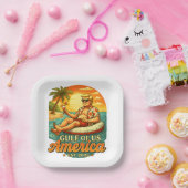 ヴィンテージおもしろいトランプアメリカ湾2025 ペーパープレート (パーティー)