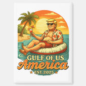 ヴィンテージおもしろいトランプアメリカ湾2025 マグネット (正面)