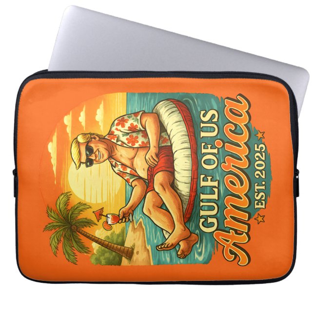 ヴィンテージおもしろいトランプアメリカ湾2025 ラップトップスリーブ (正面)