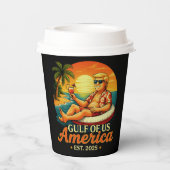ヴィンテージおもしろいトランプアメリカ湾2025 紙コップ (裏面)