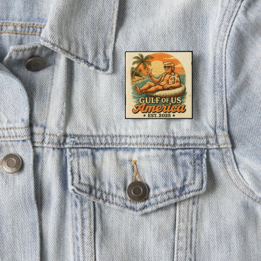 ヴィンテージおもしろいトランプアメリカ湾2025 缶バッジ (インサイチュ)