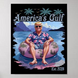ヴィンテージおもしろいトランプシャツアメリカのガルフトランプマー ポスター