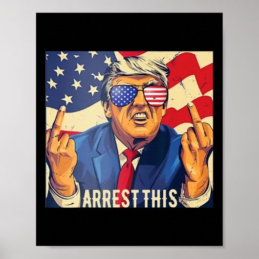 ヴィンテージおもしろいトランプ逮捕2024年7月4日 ポスター (正面)