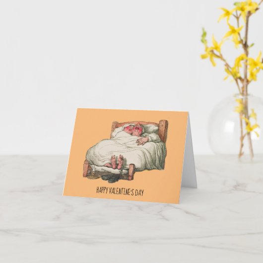 ヴィンテージおもしろいハッピーヴァレンティーンズデイカード カード (黄色い花)