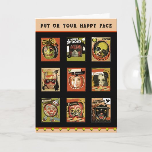 ヴィンテージおもしろいハロウィンカード カード (正面)