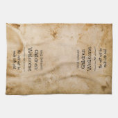 ヴィンテージおもしろいハロウィーンの歓迎こども キッチンタオル (横)