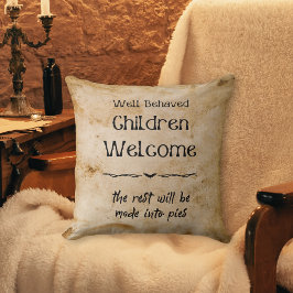 ヴィンテージおもしろいハロウィーンの歓迎こども クッション