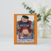 ヴィンテージおもしろいハロウィーンパンプキン ポストカード (スタンド正面)