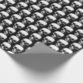 ヴィンテージおもしろいハロウィーンホラースカルフェスティバル ラッピングペーパー (角)