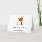 ヴィンテージおもしろいハンサムで虚栄心のある紳士 カード (裏面)