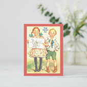 ヴィンテージおもしろいバレンタインデー ポストカード (スタンド正面)