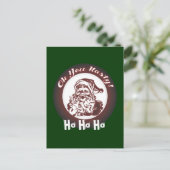 ヴィンテージおもしろいバートサンタレトロクリスマス シーズンポストカード (スタンド正面)