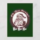 ヴィンテージおもしろいバートサンタレトロクリスマス シーズンポストカード (正面)