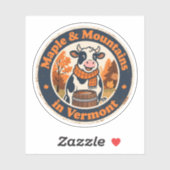 ヴィンテージおもしろいバーモントカウメープルシロップレトロ シール (シート)