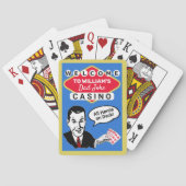 ヴィンテージおもしろいパパジョークカジノと名前をカスタムする トランプ (裏面)