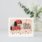 ヴィンテージおもしろいパピーバレンタインデイはがき シーズンポストカード (スタンド正面)