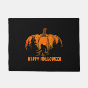 ヴィンテージおもしろいビグフットパンプキンハロウィーントリック ドアマット