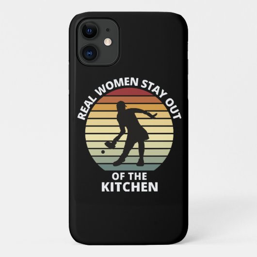 ヴィンテージおもしろいピックボール女子 Case-Mate iPhoneケース (裏面)